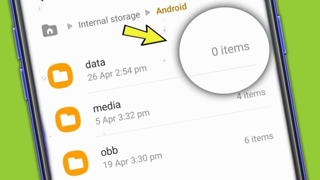 Why the Android data folder is empty?